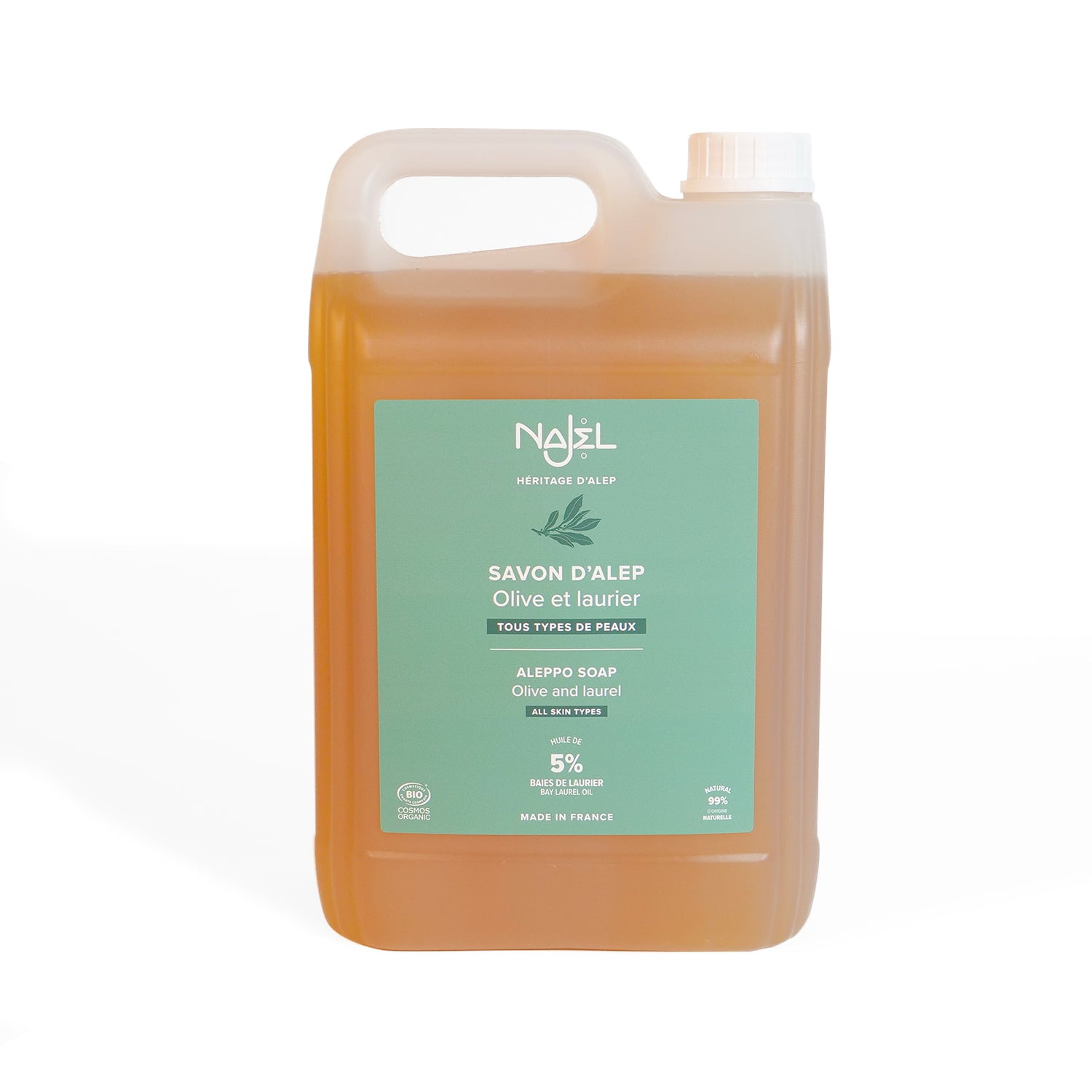 Flytende Alepposåpe 5% Laurbærolje 5 liter