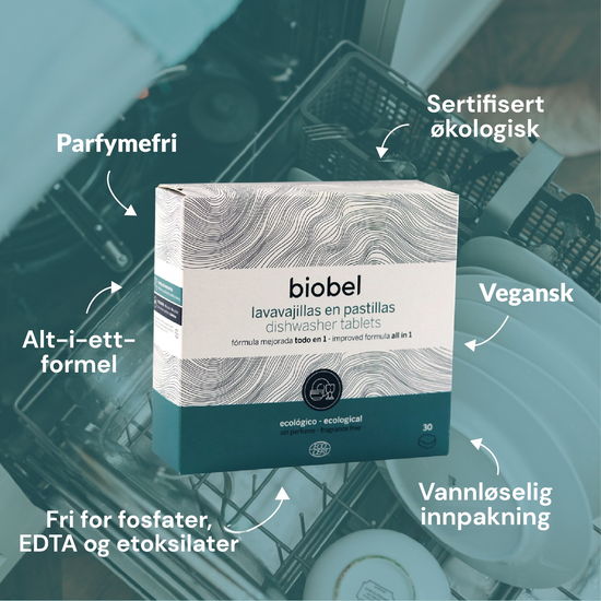 Biobel oppvaskmaskin tabletter - 30 enheter