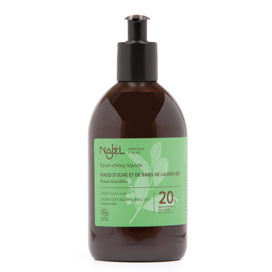 Flytende Alepposåpe med 20% Laurbærolje (LBO) 500 ML