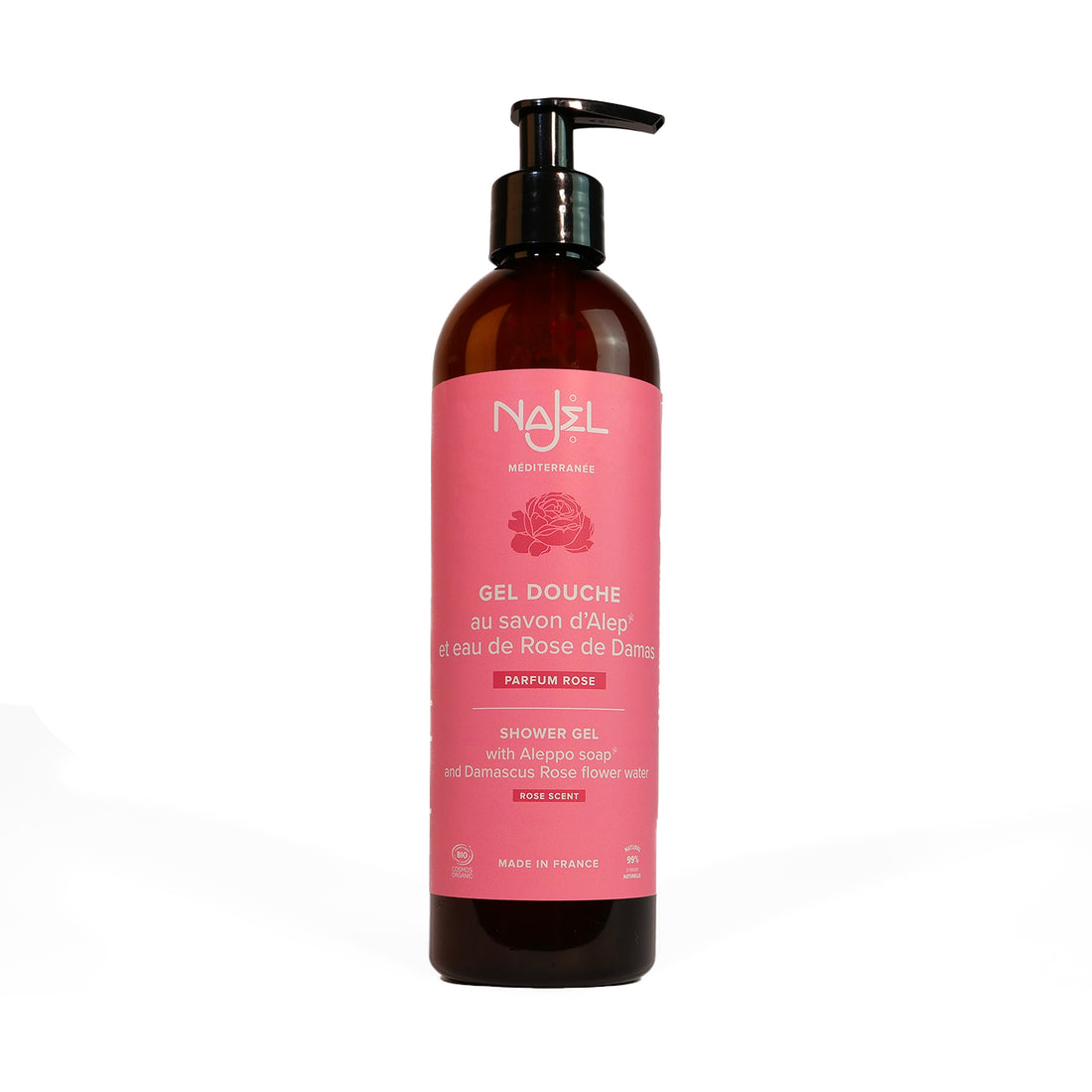 Flytende Alepposåpe med Organisk Damaskus Rose 500 ML